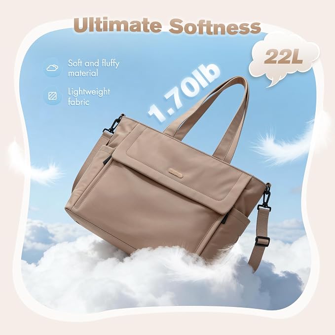 14L Puffer Diaper Bag Tote, Large Capacity Travel Diaper bags, Crossbody Hospital Bag for mom - Image 6