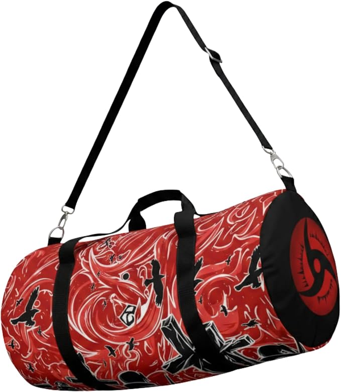Anime Gym Bag for Women Men - Large Capacity Waterproof Workout Fitness Travel Sports Bags Fashion Street Camping Expandable Carry On Duffle Bag For Couple (Red Tachi) PTY by CrownLimitedSupply