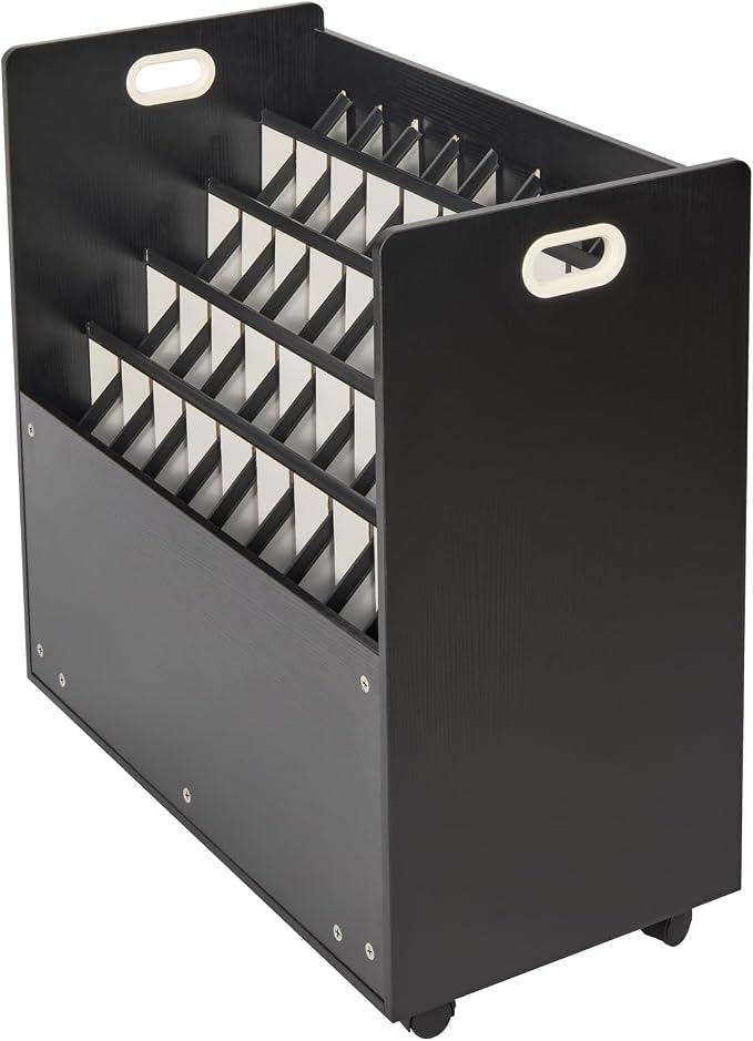 VEVOR Mobile Storage Cart, 50 Slot Wooden Roll File Organizer for Construction Plans, Maps, Posters, Architectural Blueprints - Home, Office, School - Image 9