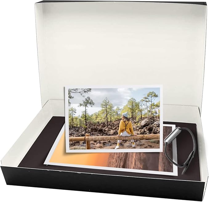 Lineco Drop Front Archival Storage Box, 16.75x20.75x3 in, Black, 2 Pack | Acid-Free with Metal Edge, Preserves Picture Longevity, Organize Photos, Newspapers, Prints, Documents, Crafts, DIY - Image 5