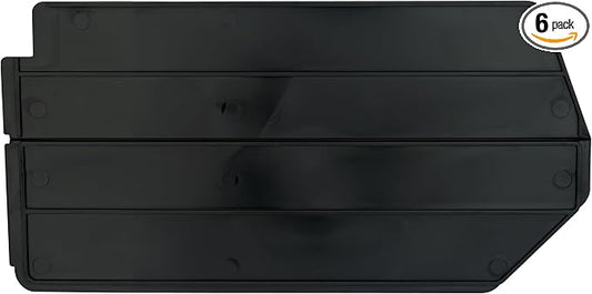 Akro-Mils 40239 Plastic Length Dividers for AkroBins Stackable Storage Bins Model 30239, Custom Storage Inserts for Tools, Crafts & Supplies, 6-Pack, Black by Akro-Mils