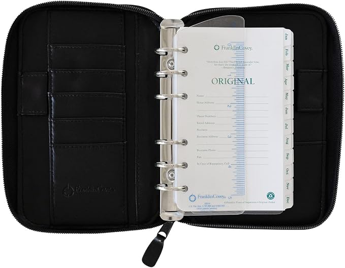 FranklinCovey - Planning System Ring-Bound Binder - Includes Undated Planner | Vinyl - Zipper Binder (Pocket, Black) - Image 6