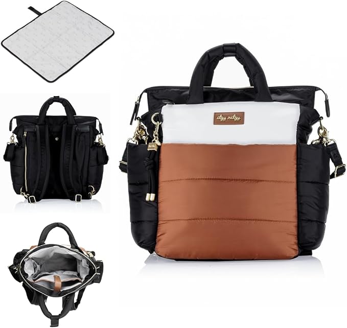 Itzy Ritzy Dream Convertible Diaper Bag Tote Backpack - Baby Diaper Bag with 14 Pockets, Changing Pad & More (Coffee & Cream) by Unknown