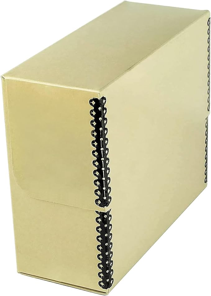 Lineco Archival Document Storage Box, Tan, 15.5" x 10.5" x 5" | Legal-Sized, Metal Edge, Acid-Free Boxboard Case, Organize Files, Prints, Photos by Lineco