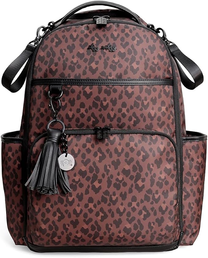 Itzy Ritzy Boss Plus Large Diaper Bag Backpack with 19 Pockets (Leopard) | Includes 2 Insulated Bottle Pockets, Changing Pad, Stroller Clips, Comfortable Padded Straps, Easy-to Clean, Travel-Ready by Unknown