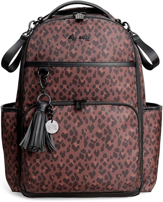 Itzy Ritzy Boss Plus Large Diaper Bag Backpack with 19 Pockets (Leopard) | Includes 2 Insulated Bottle Pockets, Changing Pad, Stroller Clips, Comfortable Padded Straps, Easy-to Clean, Travel-Ready by Unknown