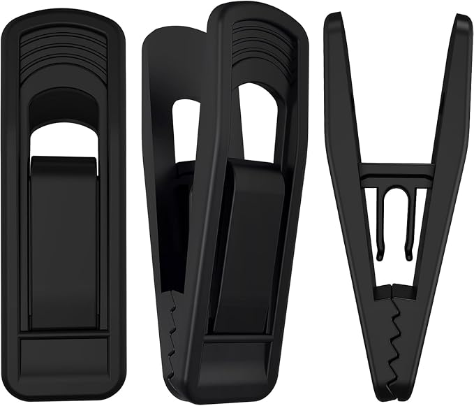 TOFIIGREM Hanger Clips Perfect for Velvet Hangers (Black, 20 PCS), Non-Slip Plastic Clips Pant Skirt Hanger Clips for Black Flocking Hangers by TOFIIGREM