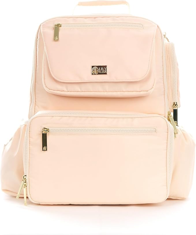 Lily & Sol Koa Diaper Bag Backpack for Travel- Large Capacity Family Travel Backpack, Machine Washable with Cooler Compartment, XL Changing Mat, Wet Bag, Laptop Sleeve & Luggage Sleeve by Unknown
