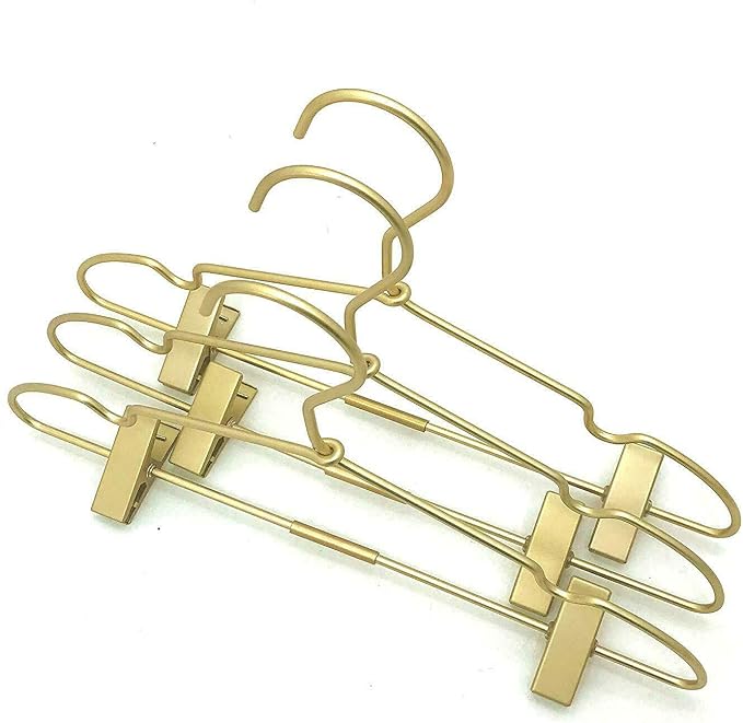 Gold Metal 12.6" Baby Clothes Clips Hanger, 30 Pack Children Kids Coat Hanger Display and Storage,Heavy Duty Standard Metal Hangers with Non-Slip Design,Space Saving Organizer - Image 9