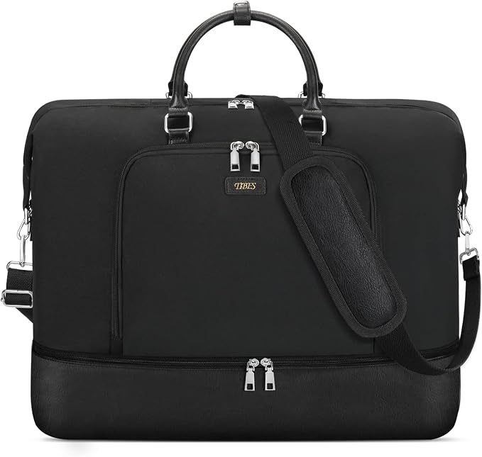 TIBES Travel Weekender Bag for Women, Overnight Bag with Shoe Compartment | 3PCS Large Travel Duffel Bag for Gym, Travel, Hospital, Business Trip, Carry On Tote, Wet & Dry Separation, Water Resistant - Image 7