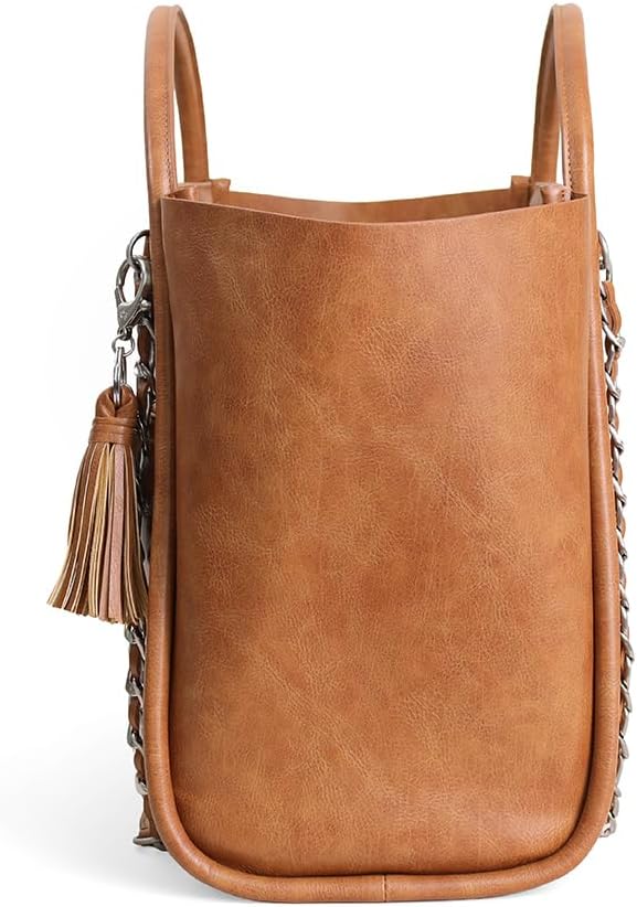 Itzy Ritzy Boss Tote Diaper Bag, Vegan Leather with Changing Pad | Includes Stroller Straps, 4 Pockets, Removable Tassel & Spacious Interior for Stylish Organization of Baby Essentials & More - Image 3