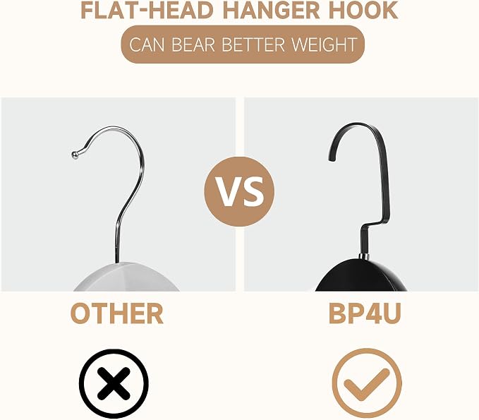 Wooden Suit Hangers with Non Slip Pants Bar, Black, 6-Pack, 17.5" | Wood Extra-Wide Shoulder Hangers with Flat-Head Hook for Suits, Coats, Jackets, Shirts, Pants, Heavy Clothes - Image 7