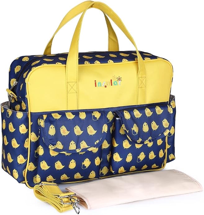 Kamay's Mummy Shoulder Bag Diaper Bag Chic Nappy Changing Bag Tote/Messenger Style Large with Changing Mat, Adjustable Straps by Kamay%27s