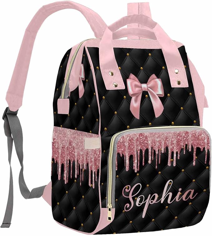 MyPupSocks Custom Baby Diaper Backpack with Name, Custom Multifunction Large Travel Diaper Bag Backpack for New Mom Baby Newborn - Image 4