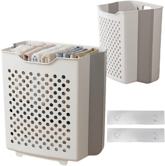 Wall Hanging Laundry Basket,Collapsible Hanging Laundry Hamper(Grey) | Wall Hanging Laundry Basket,Resin Shelf Basket Accessory,12“ x 7” x 15.1, for Suncast Select Outdoor Shed Models (Gray-S) by TMQZLN