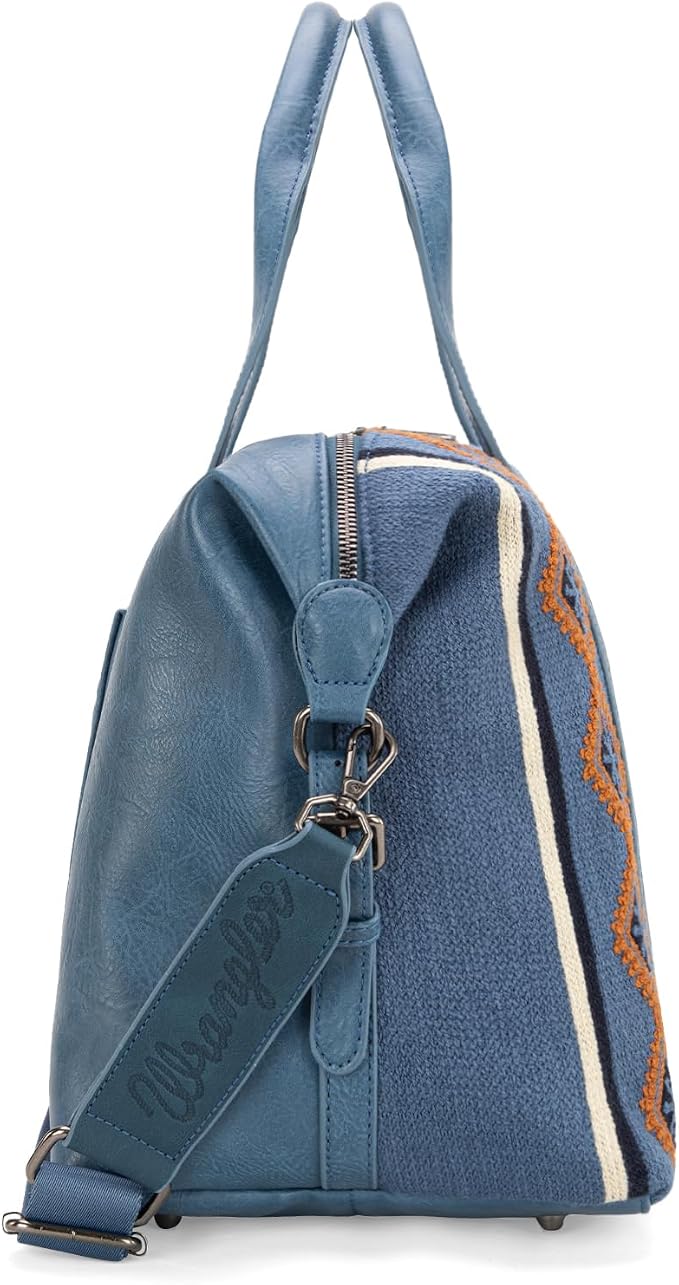 Wrangler Duffel Bag for Women Large Travel Weekender Bag Designer Tapestry Carry On Bags, Jean - Image 3
