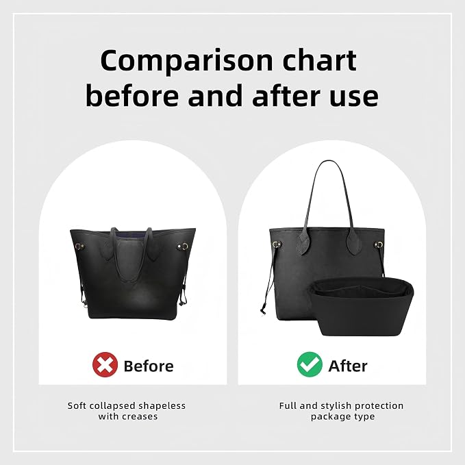 DGAZ Silk Purse Organizer Insert for Neverfullbag(Black,BB) | Soft and Lightweight,Perfect Fit,Multi-pocket Storage,Bag Protector,Luxury Bag Care,Handmade,for Smooth Bag Organizer - Image 4