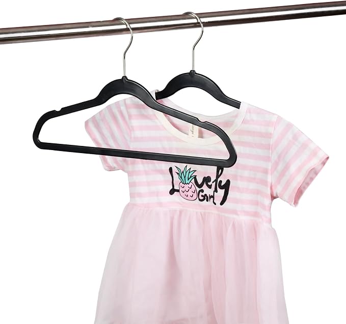 Quality Children's Plastic Non Velvet Non-Flocked Thin Compact Hangers Swivel Hook for Shirts Blouse Coats (Black, 240) - Image 8