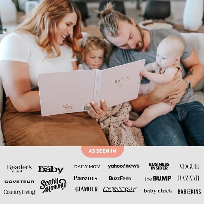 Lucy Darling Baby Memory Book – Wildflower Meadow | Floral Baby Girl First Year Journal & Photo Album | Luxury Keepsake Book for Milestones & Memories | Elegant Gift - Image 4