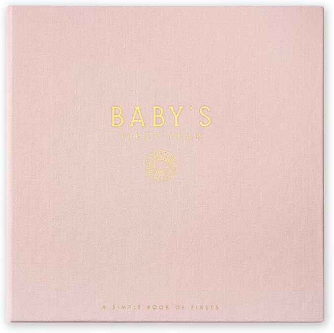 Lucy Darling Baby Memory Book – Wildflower Meadow | Floral Baby Girl First Year Journal & Photo Album | Luxury Keepsake Book for Milestones & Memories | Elegant Gift by LucyDarling
