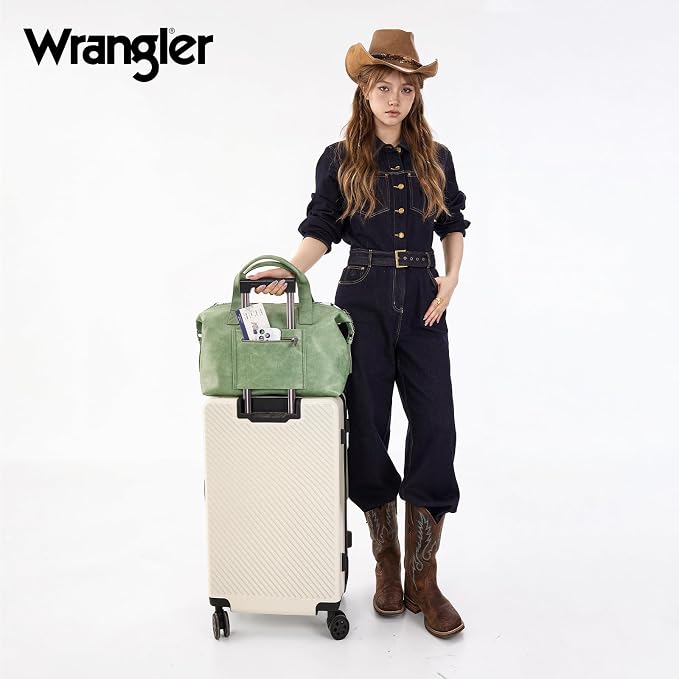 Wrangler Duffel Bag for Women Large Travel Weekender Bag Designer Cactus Print Carry On Bags - Image 5