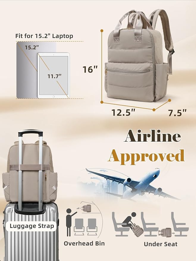 MOMINSIDE Diaper Bag Backpack Large Baby Diaper Bag With 15 Pockets,Patchwork Baby Travel Bag Organizer for Mom,4 Insulated Pockets,Changing Pad,Brown - Image 5