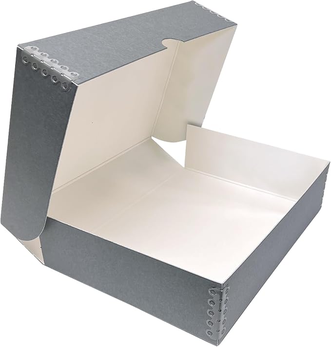 Lineco, 9x12 Clamshell Archival Folio Storage Box, 3" Deep | Acid-Free with Metal Edge Preservation Box, Preserves Picture, Magazines, Organize Photos, Documents, Artwork, DIY by Lineco