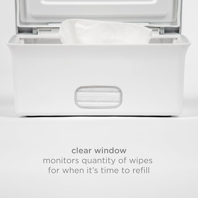 Ubbi Baby Wipes Dispenser, Baby Wipes Case, Baby Wipes Holder With Weighted Plate, Keeps Wipes Fresh And Non-Slip Rubber Feet, Gray | Rubber Seal Keeps Wipes Fresh, Non-Skid Feet, Holds Standard Pack of Wipes, Baby Changing Station Essential - Image 6