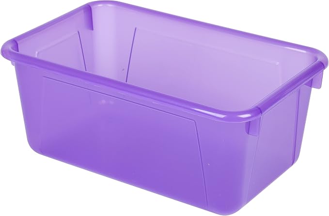 Storex Small Cubby Bin, 12.2 x 7.8 x 5.1 Inches, 5-Pack, Candy Violet (62478U05C) - Image 2