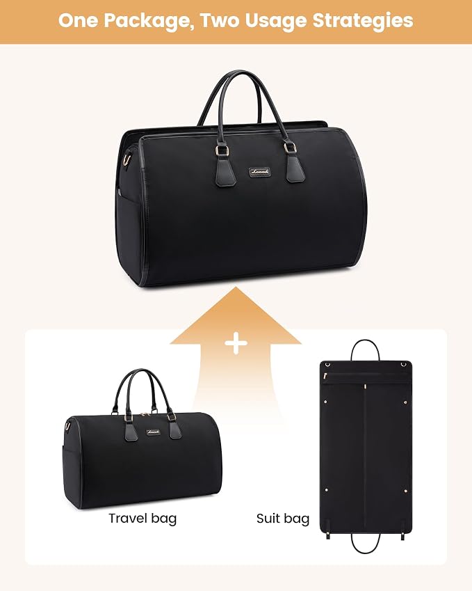 LOVEVOOK Garment Bags for Travel,3 in 1 Garment Duffle Bags with Shoe Pouch | Carry on Garment Bag,Hanging Suitcase,Suit,Dress,Business,Travel Bag,Weekender Bag - Image 2