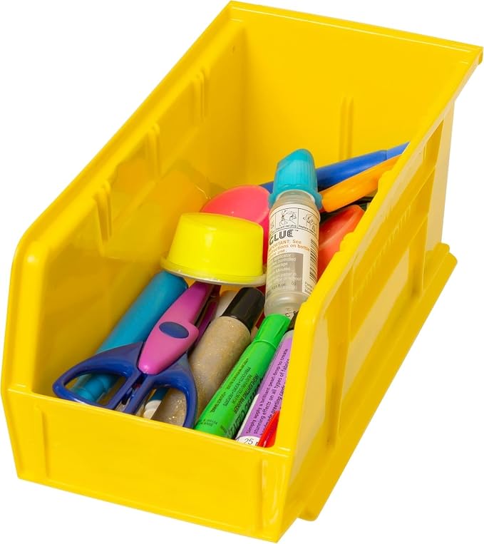 Akro-Mils 30230 AkroBins Plastic Storage Bins, 11"x5"x5", Yellow, 12-Pack | Space-Saving Stackable Bins for Garage, Pantry, Craft Organization - Image 11
