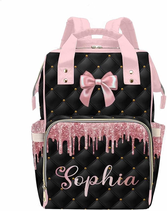 MyPupSocks Custom Baby Diaper Backpack with Name, Custom Multifunction Large Travel Diaper Bag Backpack for New Mom Baby Newborn - Image 3