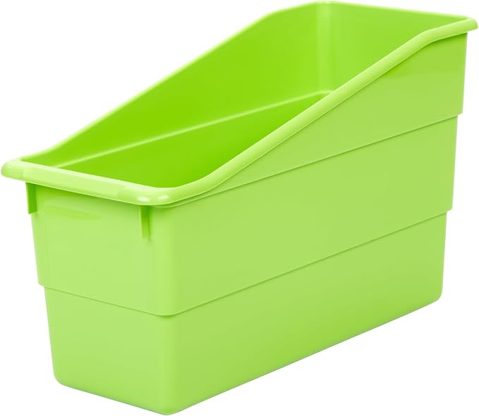 Really Good Stuff Durable Book & Binder Holders, 12-Pack, Green Neon | 5.5" x 12.5" x 7.5", Classroom Organization, Storage Solution, Sturdy & Versatile - Image 8