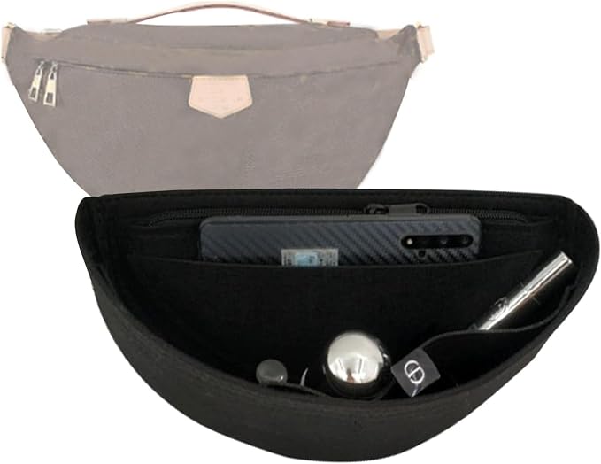 Purse Organizer Insert for Waistpack Inner Sleeve BUMBAG Lining Bag Storage Bag2047black - Image 2