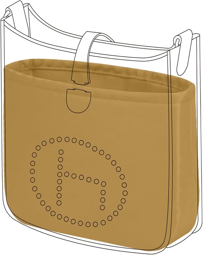 DGAZ Silk Purse Organizer Insert for Evelyne Bag(Biscuit color,GM) | Soft and Lightweight,Perfect Fit,Multi-pocket Storage,Bag Protector,Luxury Bag Care,Handmade,for Smooth Bag Organizer by DGAZ