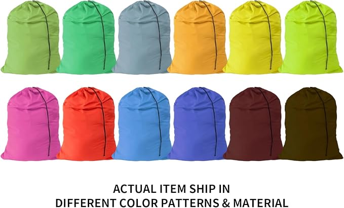 Extra Large Laundry Bag 30"x40" 12 Pack Mixed Color | For College, Dorm, Family, Drawstring Laundry Sorting Set, Machine Washable - Image 4