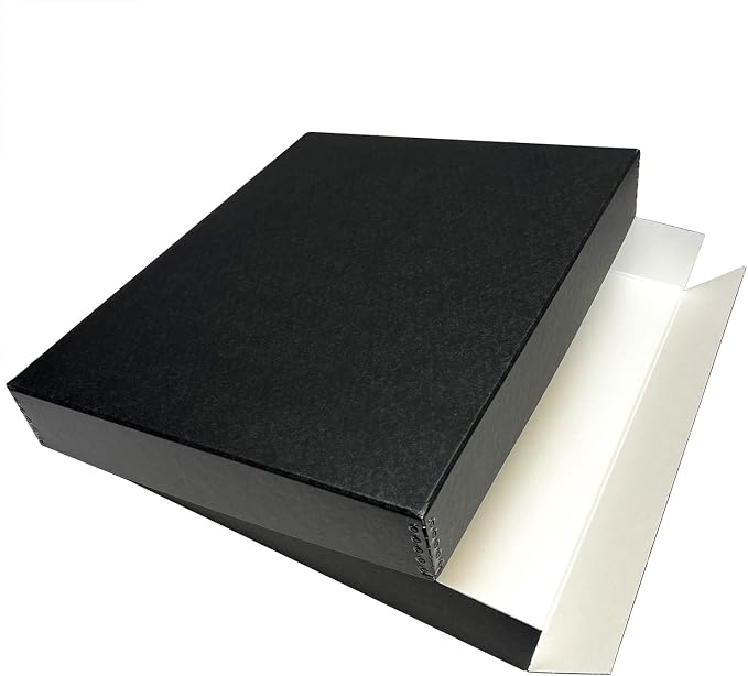 Lineco Museum Archival Storage Box, Drop Front, 16.75x20.75x3 in, Black | Acid-Free with Metal Edge, Preserves Picture Longevity, Organize Photos, Newspapers, Prints, Documents, Crafts, DIY - Image 8