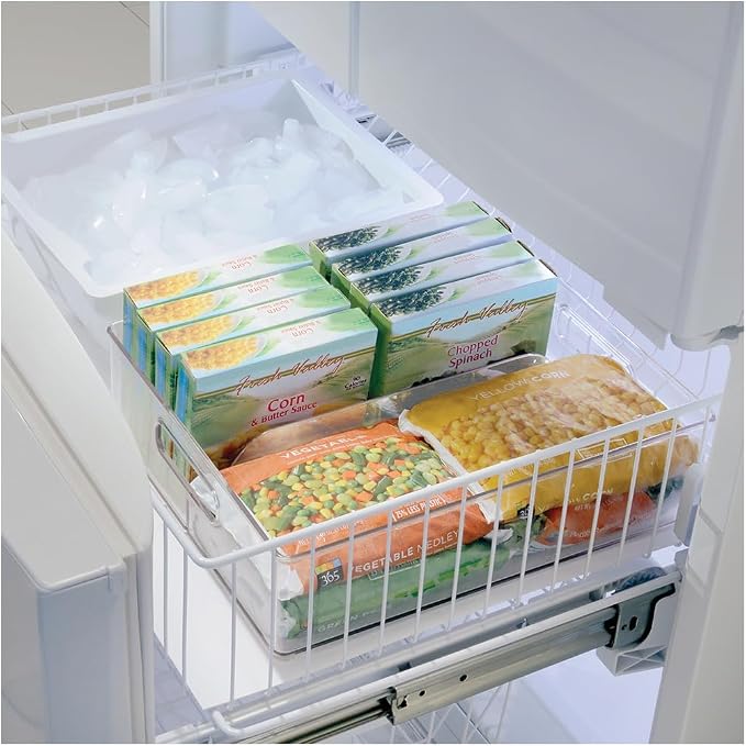iDesign Divided Pantry Bin with Handles, Set of 3, Clear | For Pantry, For Refrigerator, For Freezer - Image 8