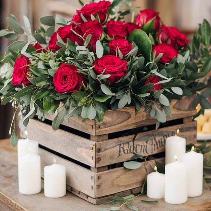 6 Pack Large Wooden Crates for Display Decorative Crates with Handle | Rustic Nesting Wooden Basket Decorative Farmhouse Wood Crate for Storage and Container, 6 Size Decor Boxes - Image 8