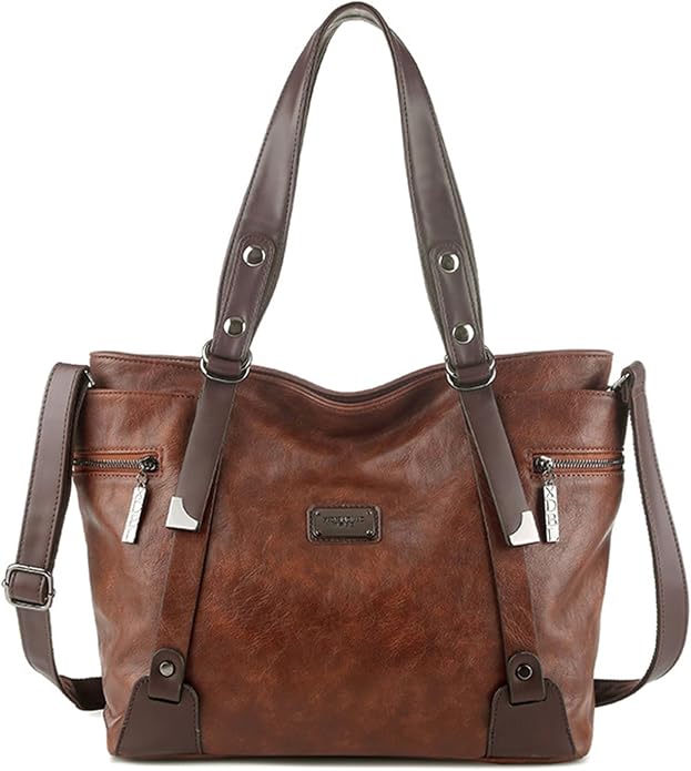 Handbags and Purses for women Vegan Leather Tote Bag for Women Satchel Shoulder Bags Travel Purse with Compartments by MCUVAEC