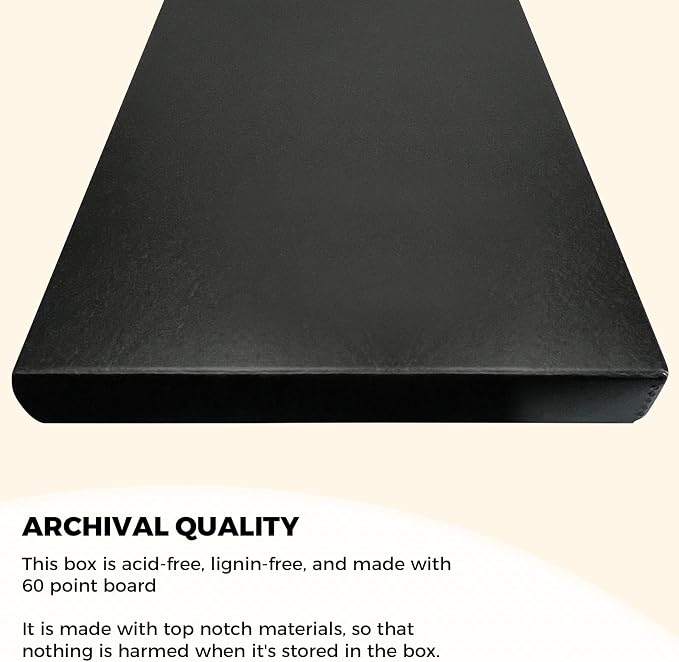 Golden State Art, Clamshell Archival Folio Storage Box 18x24 Inch, Black | Acid-Free Photo Box with Metal Edge Corner, Preserve And Store Paper Documents Cards Prints Arts and Crafts DIY Projects - Image 8