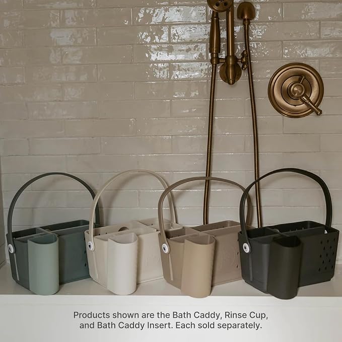 Parker Baby Bath Caddy | BPA Free & Food Grade Shower Caddy Organizer for Toys & Supplies | Quick-Dry, Sturdy & Perfect Size Shower Basket w/Handle in Neutral Colors | BPA-free, food-grade shower caddy & bath organizer that stores toys and bath supplie... - Image 8