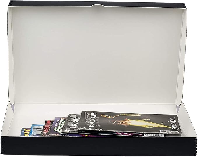 Lineco Clamshell Archival Storage Box, 11.5x17.5x1.75 In, Black, Pack of 2 | Acid-Free with Metal Edge Boxboard, Organize and Store Photos Documents Cards Negatives Magazine Prints Family Records DIY - Image 8
