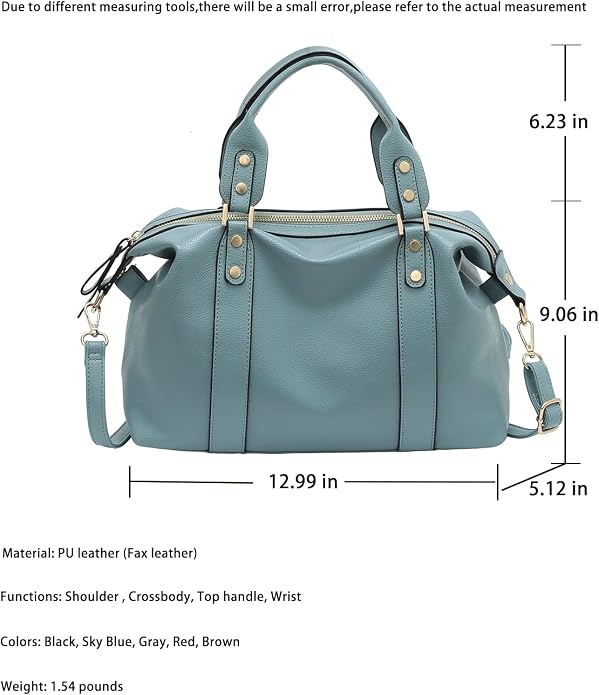 Handbags and Purses for women Vegan Leather Tote Bag for Women Satchel Shoulder Bags Travel Purse with Compartments - Image 4