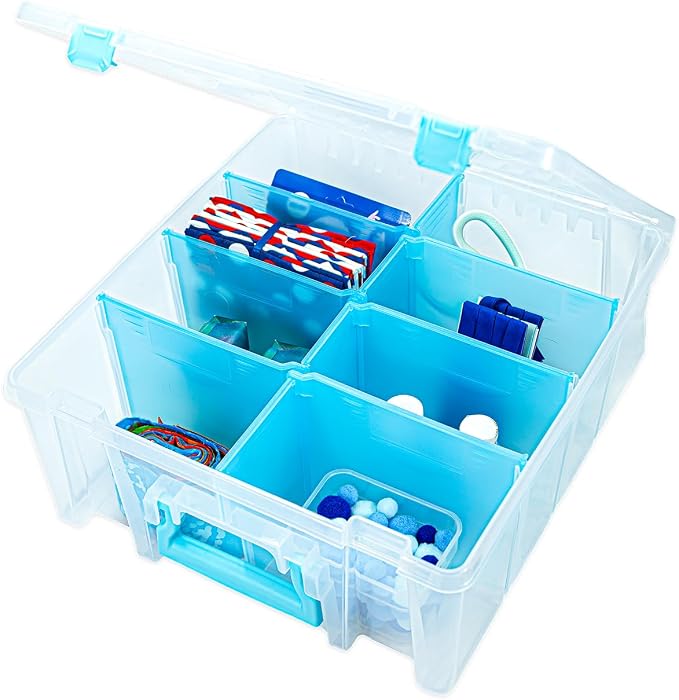 ArtBin Super Satchel Double Deep Compartment Box - Art Storage with 8 Removable Compartments, Smart Closure for Craft Supplies - Image 2
