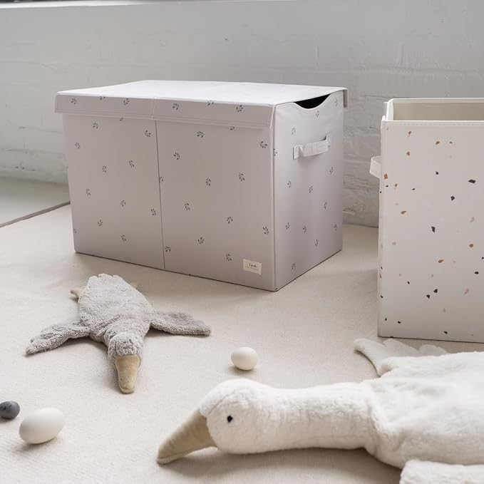3 Sprouts Recycled Fabric Toy Chest, Extra Large, With Lid, Blueberry Taupe | Recycled fabric, Extra large storage box, Lid included, Collapsible, Sturdy toy bins, Kids bedroom or playroom, Lightweight - Image 6