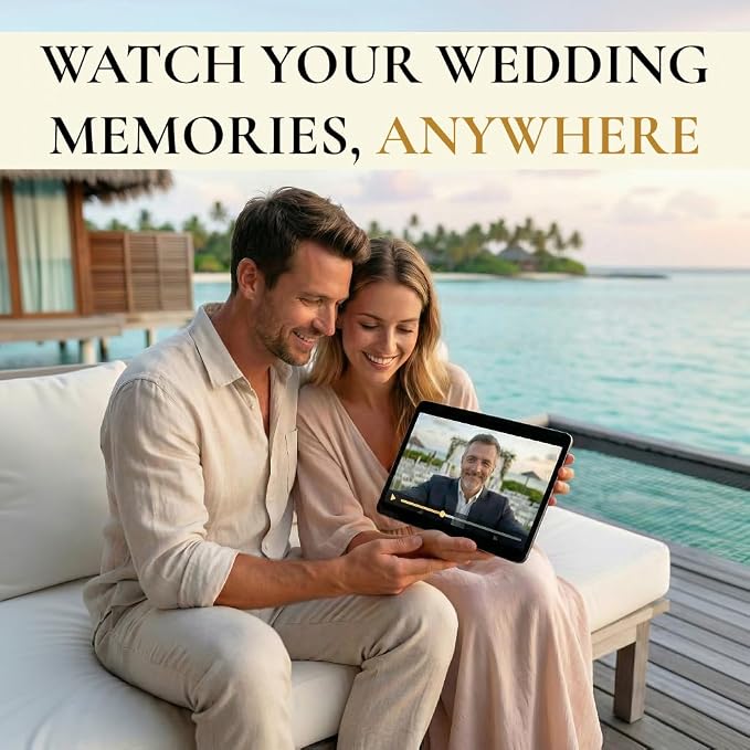 Video Guest Book for Wedding with QR Code - Wedding Guest Book Alternative, Guests Record Video Messages on Their Phones, No App - Edited Film in 24 Hours - Kit with Banner, Signs, Flyer, Badges - Image 8
