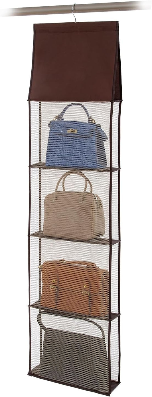 アストロ Astro Bag, Hanging Storage, Brown, Slim, 5 Tiers, Slim Storage Space, Keeps Your Bag in Shape Prevention, Closet, Hanging, Storage, Bag Storage, Thin, 600-45 by ASTROSTORAGE