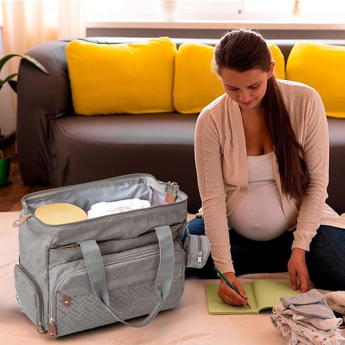 Diaper Bag with Changing Pad - Large Capacity Travel Diaper Bag Tote/Backpack for Mom and Dad - Image 7
