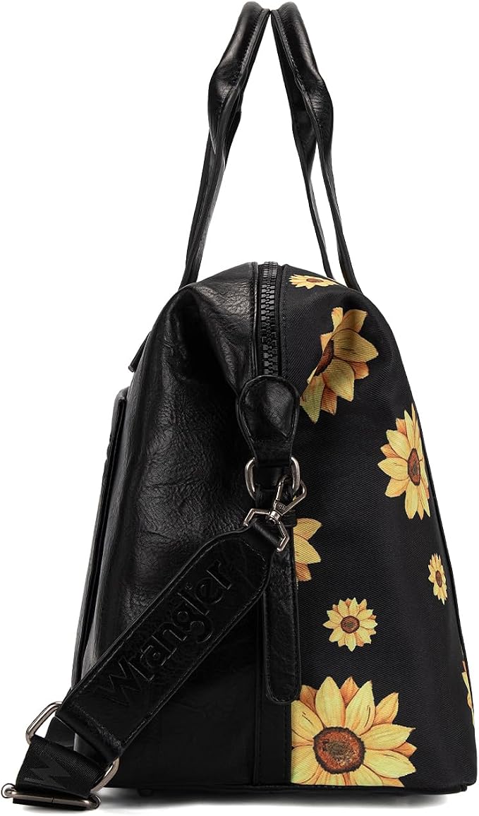 Wrangler Duffel Bag for Women Large Travel Weekender Bag Designer Sunflower Carry On Bags - Image 2